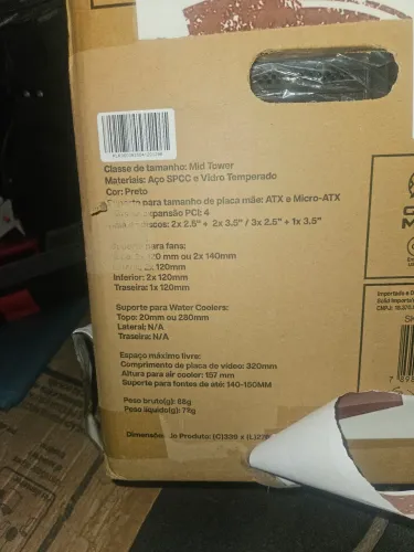 Gabinete aquário mini atx e atx na caixa 