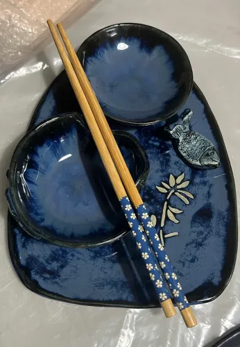 Kit japonês cerâmica 04 peças