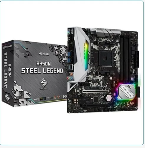 Placa Mãe AM4 ASRock B450M STEEL LEGEND