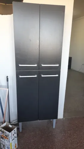 2 Armários para cozinha cor rústico preto