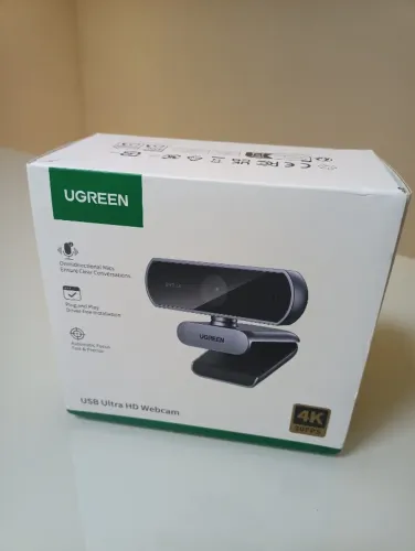 Camera Ugreen Webcam 4k Fhd 8 Mp Microfone Foco Automático (NOVO LACRADO)