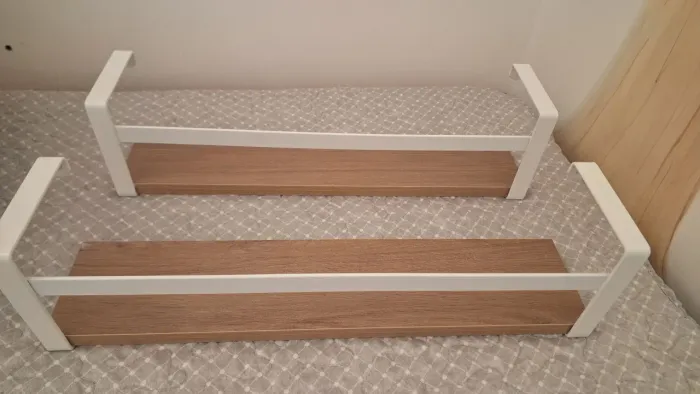 Prateleira Box Estilo 45cm Branco e Madeirado Luciane