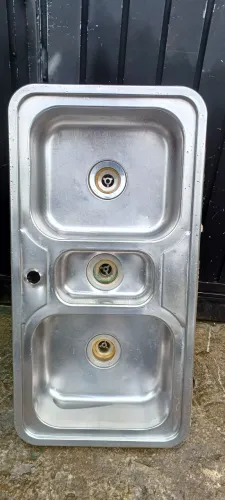 PIA 100% INOX GOURMET 3 CUBAS EM ÓTIMO ESTADO // R$950,00