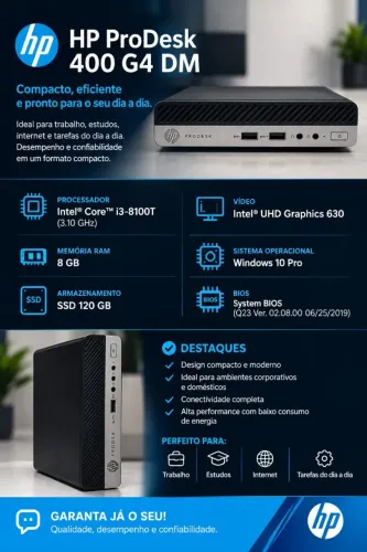 Computador HP Prodesk 400 G4 DN i3