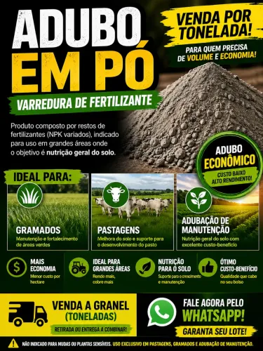 Adubo em Pó - Varredura de Fertilizante 