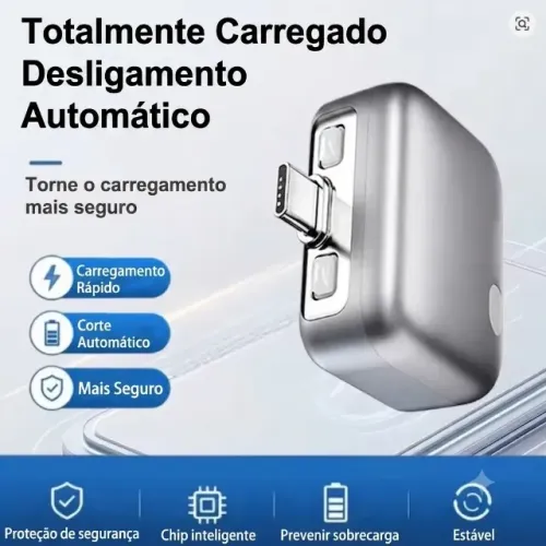 Adaptador De Carregamento Tipo-c C/ Desligamento Automático