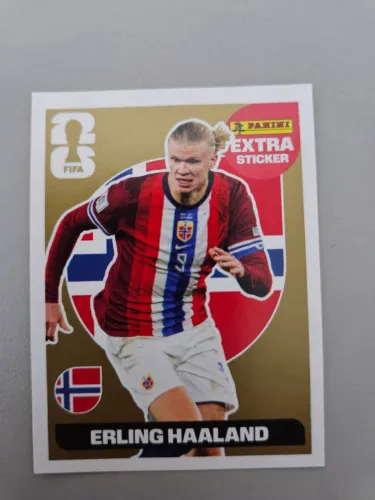 Figurinha Extra Álbum da Copa do Mundo 2026 - ERLING HAALAND - Ouro