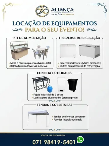 Mesas Cadeiras Buffet Freezers