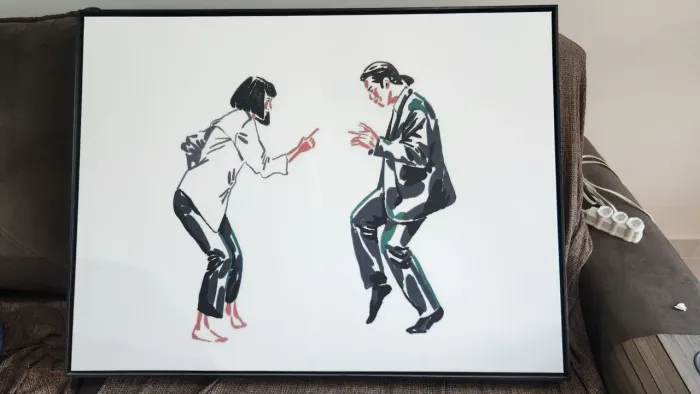 Quadro Pulp Fiction Branco em Tela