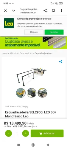 Esquadrejadeira (especificações na foto do anúncio)