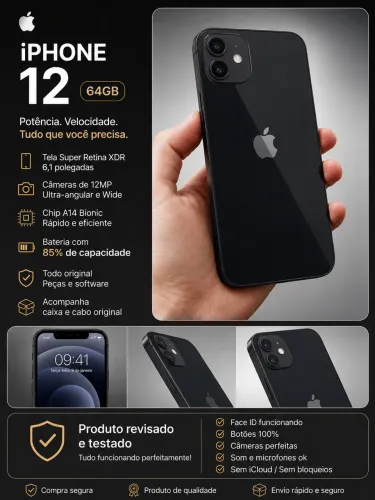 iPhone 12 Preto 