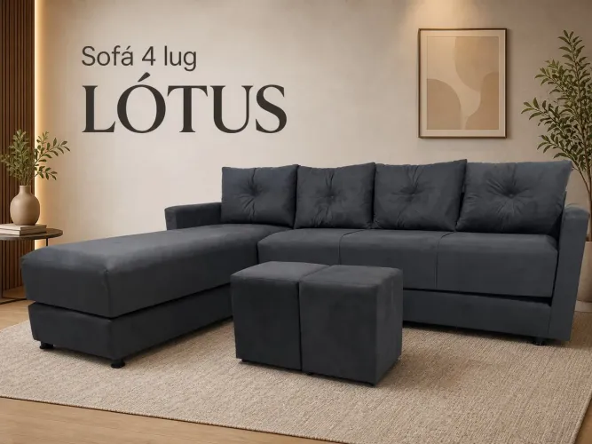 SOFÁ 2.60/1.77 4 LUGARES 4 CAMAS DIRETO DE FÁBRICA