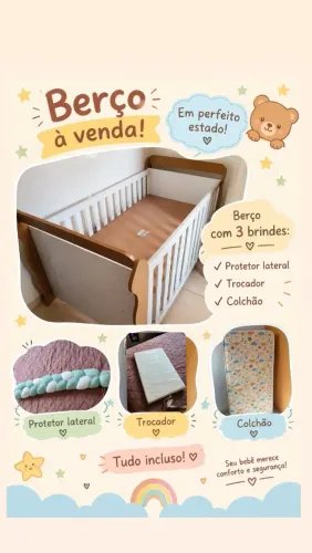 Berço pouquissimo utilizado