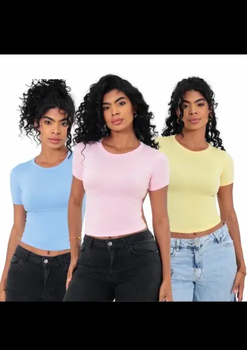 Kit Baby tee - blusa casual e treino