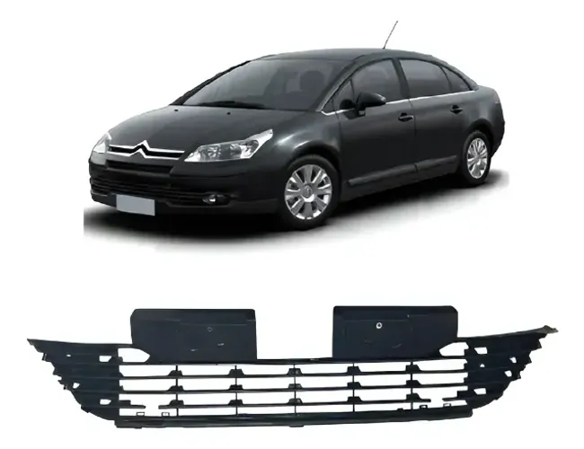 Grade Dianteira Parachoque Citroen C4 Pallas 2009 Preto Fosco
