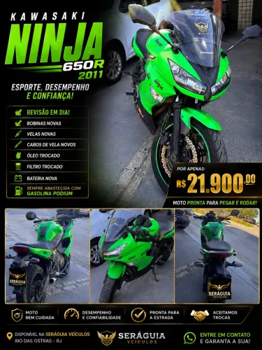 ? NINJA 650 2011 - PRONTA PARA PEGAR E VIAJAR