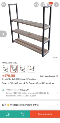 Kit 2 jogos prateleiras NOVAS decoração casa