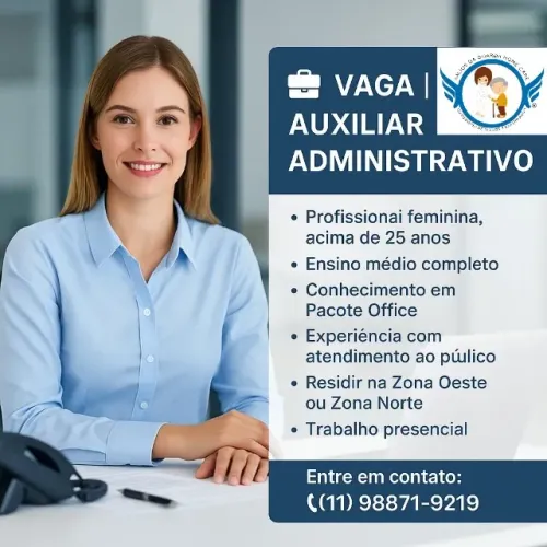 Vaga para Auxiliar Administrativo