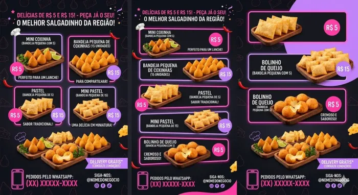 Salgados e doces 