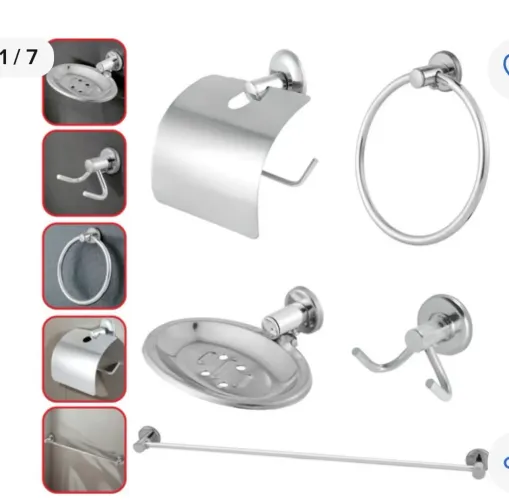 Kit Acessório para banheiro Inox 5 peças