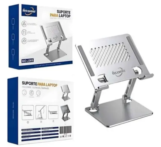 Suporte para Tablet Átomo Ajustável e Dobrável | Ideal para Mesa, Estudos e Trabalho