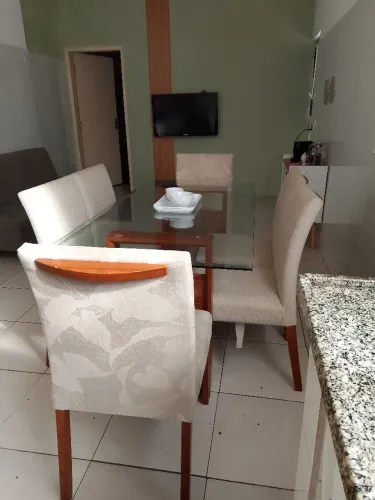 Mesa de vidro 6 cadeiras