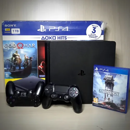 PS4 Slim 1TB em perfeito estado