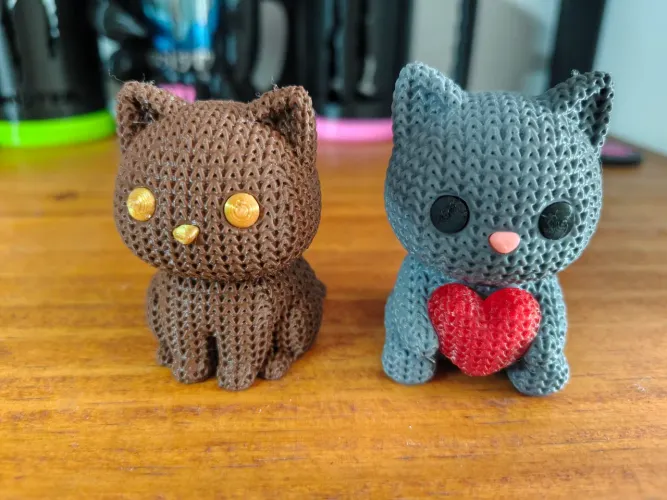 GATINHO DE CROCHÊ IMPRESSÃO 3D PREMIUM
