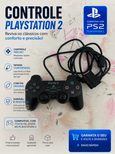 Controle Original Sony PlayStation 2 - DualShock 2