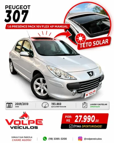 Peugeot 307 Soleil/ Presence 1.6/1.6 Flex 16V 5P 2010