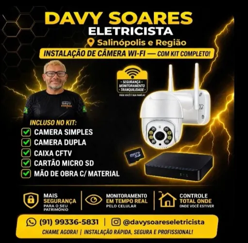 Instalações de câmeras wi-fi, câmeras ip, câmeras cabeada!
