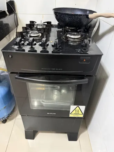 Fogão 4 bocas tampo de vidro