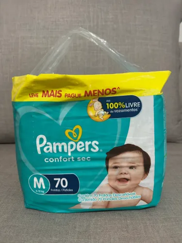Fralda Pampers Confort Sec M 70 unidades