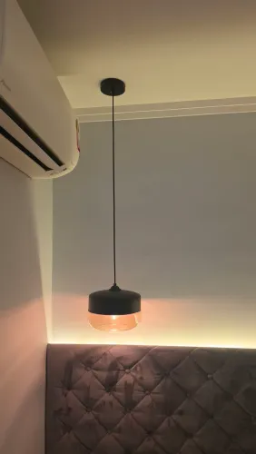 2 Luminárias Pendente Balcão Cozinha Quarto Vidro E27 Bivolt