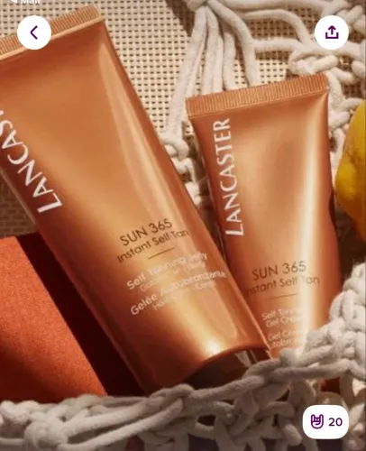 lancaster sun 365 instant self tan body jelly 125ml | natural looking fake tan