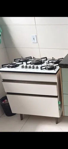 cooktop 5 bocas + balcão + mangueira de gás