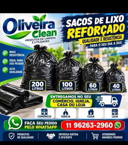 Sacos de lixo para comércio em geral
