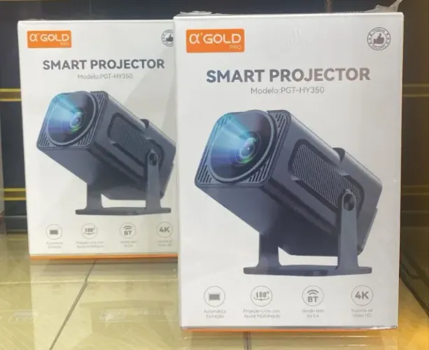 CHEGOU projetor Smart. PGT-HY350,suporta 4K duplo Wi-Fi,tela gigante de até 130 polegadas 