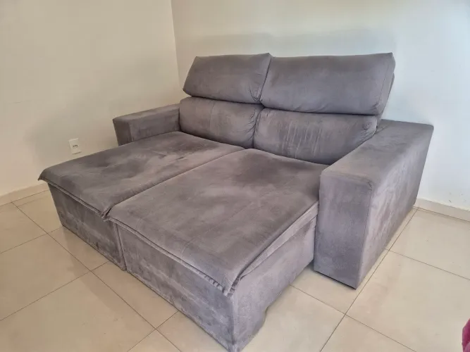 Sofá 3 lugares, retrátil e reclinável