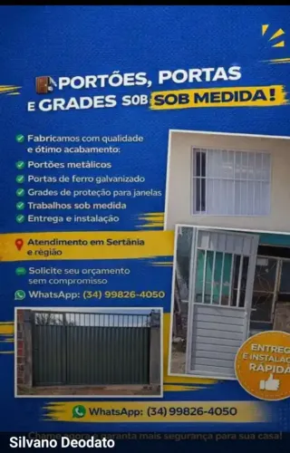 Portões grandes soldas em geral