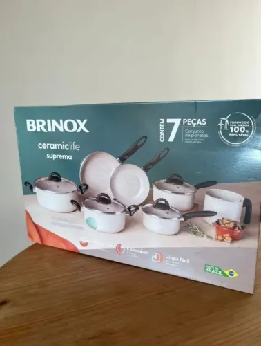 JOGO PANELAS BRINOX 7PÇS CERAMIC