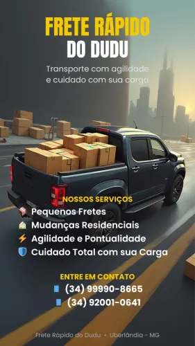 Fretes e mudanças no precinho