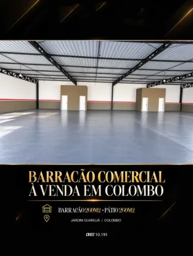 BARRACÃO COMERCIAL 520 m² OPORTUNIDADE EM COLOMBO ?