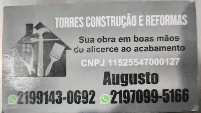 TORRES CONSTRUÇÕES E REFORMAS A MAIS DE 20 ANOS NO MERCADO