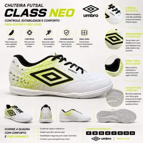 Chuteira Futsal Umbro Class Neo Indoor (Pouco Usada)