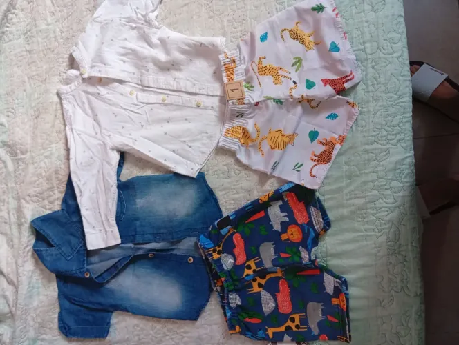 Lote de roupa bebê menino semi-novas 