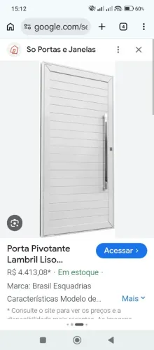 Porta de alumínio branca