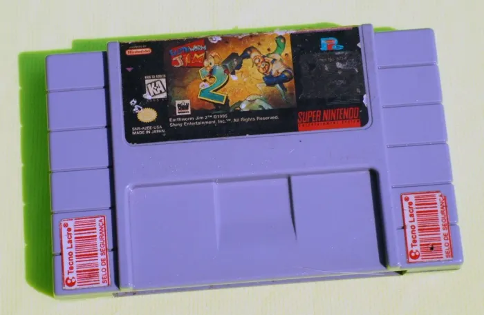 Earthworm Jim 2 Fita de Super Nintendo SNES original Jim minhoca