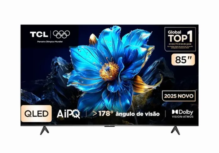 Smart TV 85? TCL 85P7K 4K QLED UHD 60Hz com Sistema Operacional Google TV<br>(Cód. Item