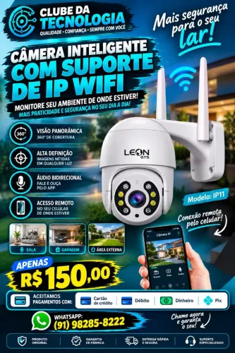 Câmera wifi full hd com áudio